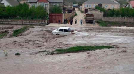 Dağıstana yenidən sel gəldi, evləri su basdı - VİDEO