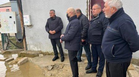 Yağışın problem yaratdığı ərazilərdə sakinlərlə görüş - FOTO