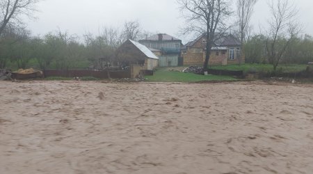 Quba-Qusar rayonları ərazisindən axan çaylara sel gəlib - VİDEO