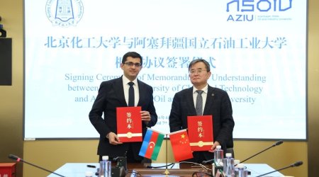 ADNSU ilə Çinin Pekin Kimya Texnologiyası Universiteti arasında Anlaşma Memorandumu imzalanıb &ndash; FOTO