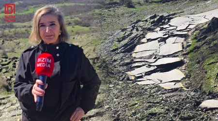 Quba-Qonaqkənd yolunda torpaq sürüşməsi daha da AKTİVLƏŞDİ &ndash; Hadisə yerindən VİDEOREPORTAJ