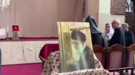 Xameneinin qırx mərasimi kilsədə keçirildi &ndash; VİDEO