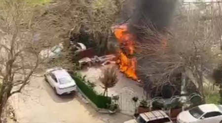 Bakıda kafe KÜLƏ DÖNDÜ - VİDEO