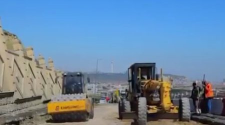 Sürüşmə təhlükəsinin yarandığı Bibiheybət yolunda SON DURUM &ndash; VİDEO