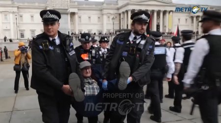 Londonda Fələstinə dəstək aksiyasında 500-dən çox şəxs TUTULDU - VİDEO