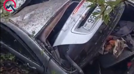 2 hərbçinin öldüyü qəza yerindən - VİDEO