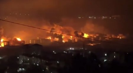 Ukrayna Tuapsedə neft emalı zavoduna zərbə endirdi - VİDEO