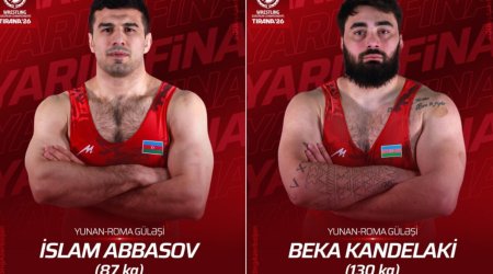 İki güləşçimiz Avropa çempionatının YARIMFİNALINDA