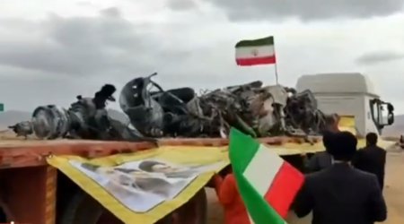 İranda məhv edilmiş ABŞ hərbi texnikası nümayiş etdirildi - VİDEO