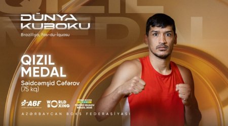 Dünya Kuboku: Azərbaycan boksçusu qızıl medal qazandı