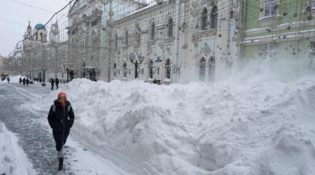 Moskvaya güclü qar yağıb &ndash; FOTO/VİDEO