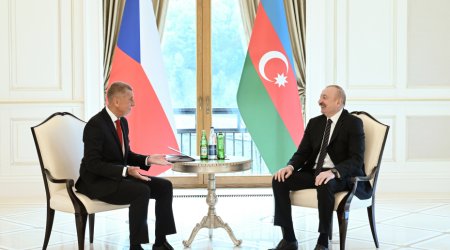 İlham Əliyevin Çexiyanın Baş naziri ilə təkbətək görüşü keçirildi &ndash; FOTO/VİDEO