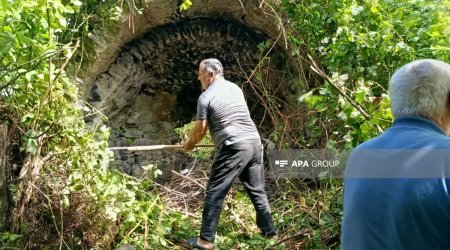 Balakəndə fındıq bağında tarixi abidə tapılıb - FOTO