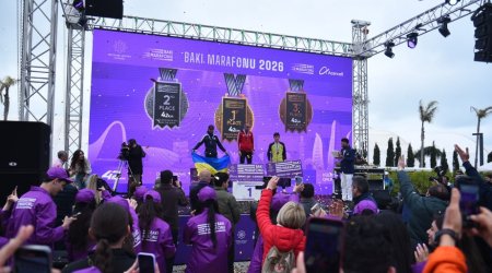 “Bakı Marafonu 2026”ın qaliblərinə mükafatı Leyla Əliyeva təqdim etdi