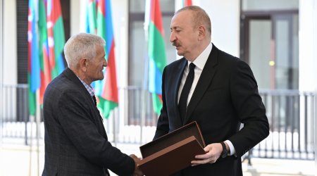 Özünü pis hiss edən şəhid atasına Prezidentdən xüsusi diqqət - FOTO-VİDEO
