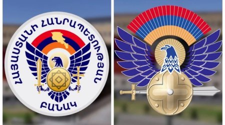 Ermənistan ordusunun gerbi dəyişdirildi - "Real Ermənistan"ın xəritəsi yerləşdirildi