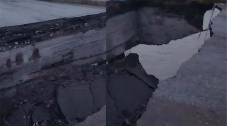 Sel körpünü dağıtdı, rayona gedən əsas yol bağlandı &ndash; VİDEO