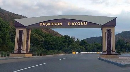 Daşkəsəndə seldən sonra yol çökdü - VİDEO