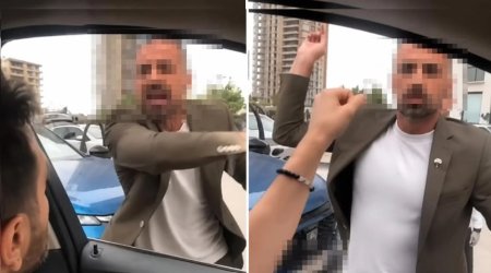 Yol vermədiyinə görə müğənninin maşınına hücum çəkdilər &ndash; VİDEO