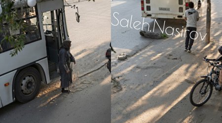 Bakıda avtobus 75 yaşlı qadının üstündən keçdi - ANBAAN VİDEO