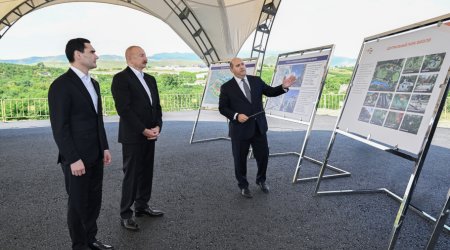 Prezidentlər Füzuli şəhərinin dağıdılmış yerlərinə baxdılar - FOTO - VİDEO