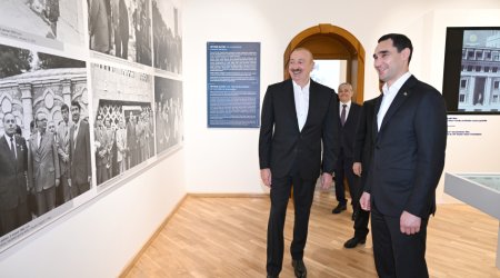 Dövlət başçıları &ldquo;Heydər Əliyev və Qarabağ&rdquo; sərgisində - FOTO
