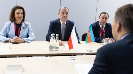 Qdanskda Ceyhun Bayramov polşalı həmkarı ilə görüşdü &ndash; FOTO