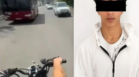 Bakıda avtoxuliqanlıq edən motosikletçi cərimələndi