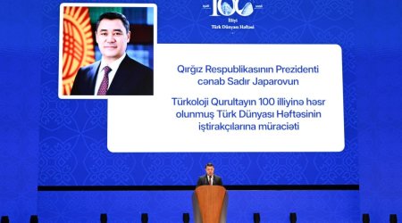 Qırğızıstan Prezidenti: “Birinci Türkoloji Qurultayın irsi bu gün də aktuallığını qoruyur”