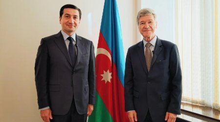Hikmət Hacıyev dünya şöhrətli professorla GÖRÜŞDÜ &ndash; FOTO