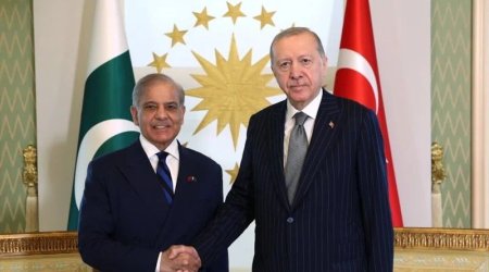 Ərdoğan Şahbaz Şərifi sarayında qəbul etdi - FOTO
