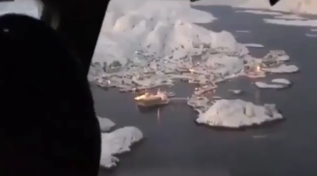 Nəhəng buzlaqlar arasında 14 hava limanı - VİDEO