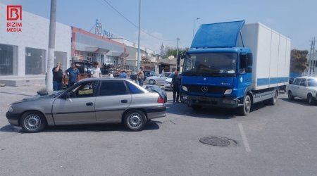 Kürdəmirdə zəncirvari qəza: Bir nəfər xəsarət aldı &ndash; FOTO