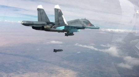 Ukrayna ordusu Rusiya təyyarəsini məhv etdi - FOTO