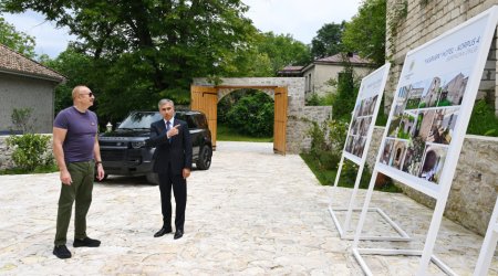 İlham Əliyev "Yasəmən" hotelinin yeni korpusları ilə tanış oldu - FOTO