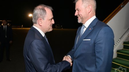 Slovakiya Prezidenti Peter Pelleqrini Azərbaycana gəldi - FOTO