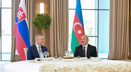 Xankəndidə Slovakiya Prezidentinin şərəfinə rəsmi nahar verildi - FOTO