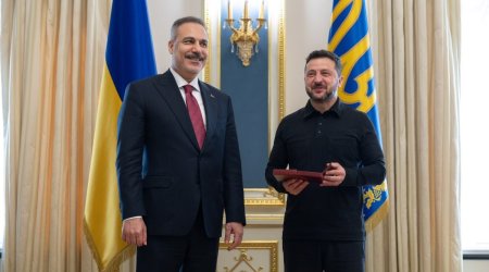Zelenski Hakan Fidanı ordenlə təltif etdi &ndash; FOTO/VİDEO