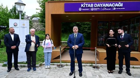 Şuşada "Kitab dayanacağı" istifadəyə verildi - FOTO