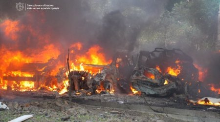 Rusiyadan Zaporojyeni BOMBALADI &ndash; Ölən və yaralılar var &ndash; VİDEO