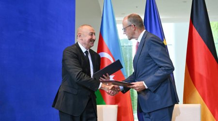 İlham Əliyevin Berlinə səfəri Almaniya və dünya mediasının diqqət mərkəzində - FOTO