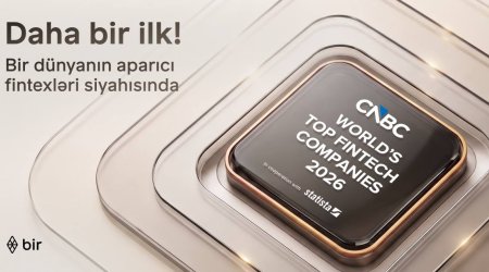 Bir “CNBC” və “Statista” tərəfindən “Dünyanın aparıcı fintexləri” sırasına daxil edilib