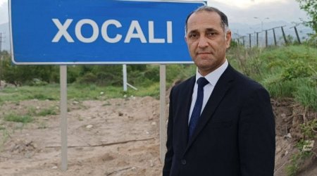 Jurnalistə Qarabağda ev verildi - FOTOLAR