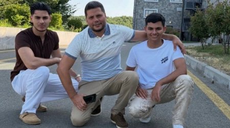 Zaur Kamal oğulları ilə istirahətdə - FOTO