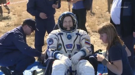 &ldquo;Soyuz MS-28&rdquo; gəmisinin beynəlxalq ekipajı Yerə qayıtdı - FOTO