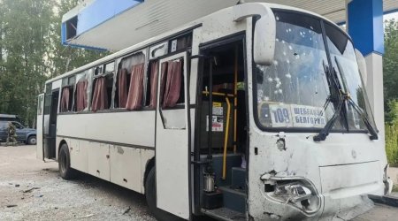 Belqorod vilayətində sərnişin avtobusuna hücum: 19 nəfər xəsarət aldı