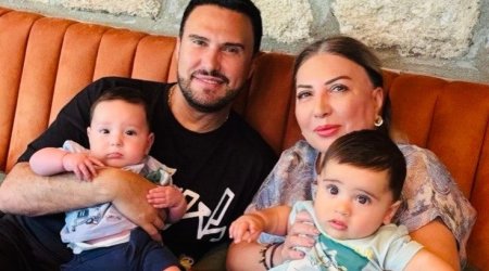 Nadir Qafarzadə xanımı və nəvələri ilə - FOTO