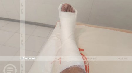Sabunçu xəstəxanasında BİABIRÇILIQ: "Dedilər ki, gipsi və binti özün al" - VİDEO