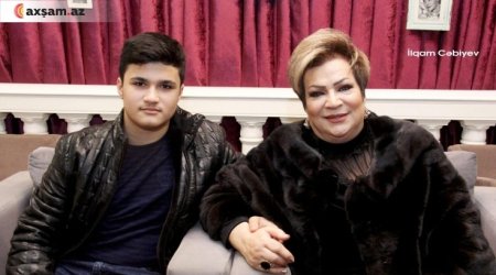 Afaq Bəşirqızı nəvəsini hərbi xidmətə yola saldı &ndash; FOTO