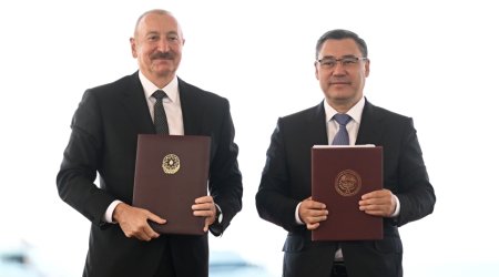 Azərbaycan ilə Qırğızıstan arasında imzalanmış sənədlər mübadilə edildi - FOTO/VİDEO